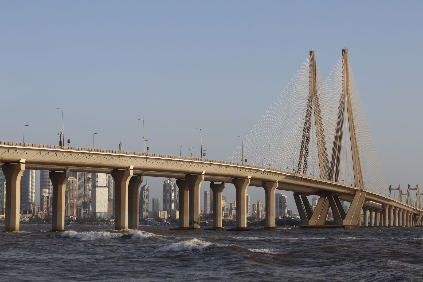 The Bandra–Worli Sea Link across Mumbai’s waterfront